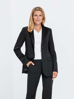 Damen Langblazer Basic Regular Fit