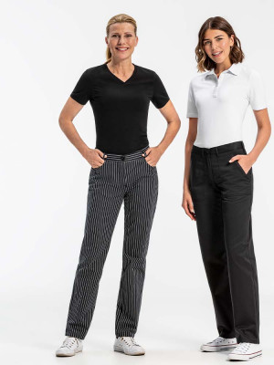 Cuisine Damen Kochhose Gestreift