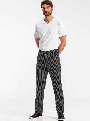 Cuisine Herren Kochhose Gestreift