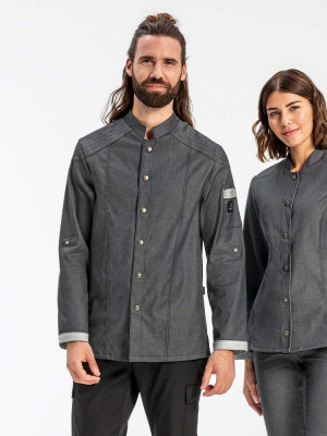 Marvin Herren Kochjacke im Bikerstyle