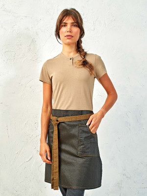 Denim Bistroschürze Division im Waxed Look