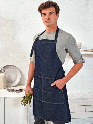Denim Latzschürze Jeans Stitch
