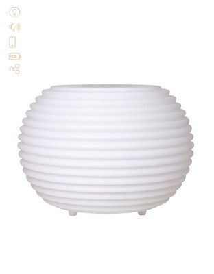 Beistelltisch Pouf | Bluetooth Lautsprecher, LED Beleuchtung