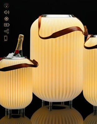 Lifestyle Box Lampion L | Bluetooth Lautsprecher, Weinkühler, LED Beleuchtung | Größe L