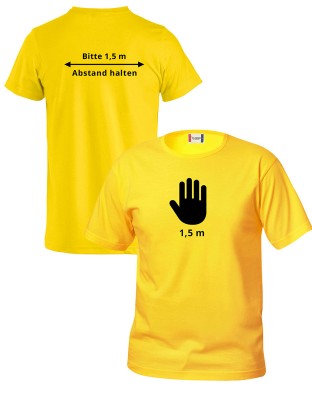Kinder T-Shirt Basic mit Druck „Abstand Halten!“