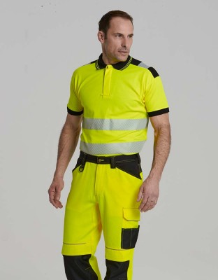 PW3 Warnschutz Poloshirt kurzarm