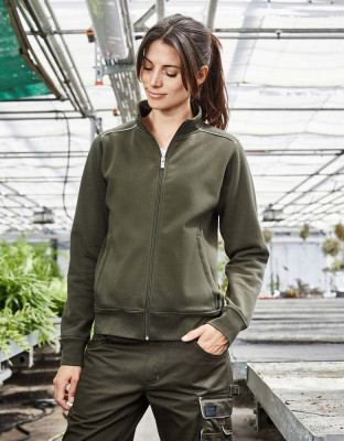 Damen Workwear Sweatjacke Solid