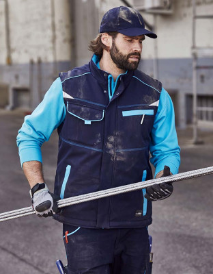Workwear Softshell Weste gefüttert Color