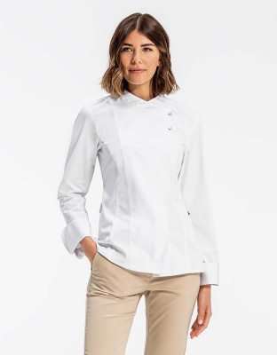 Damen Kochjacke mit Jerseyrücken